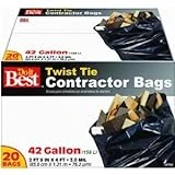 42 Gallon Black Contractor Trash Bags, 20 Count, Heavy Duty
