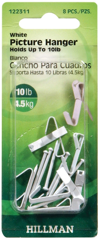 Hillman AnchorWire Steel-Plated Picture Hanger 10 lb 8 pk Hillman AnchorWire Steel-Plated Picture Hanger 10 lb 8 pk