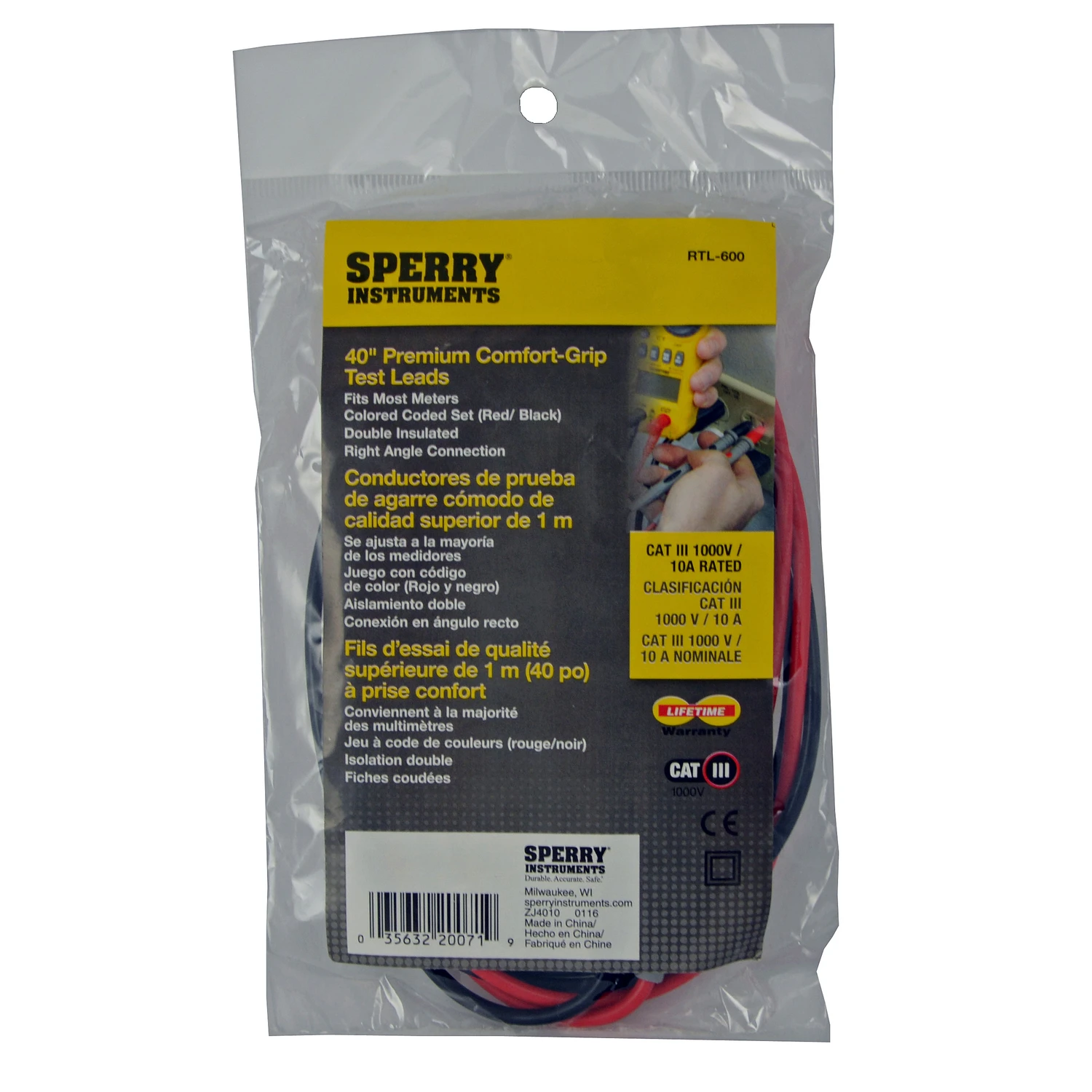 1000 V Lead Wire Replacement Rtl-600 With Comfort Grip And Double Insulation