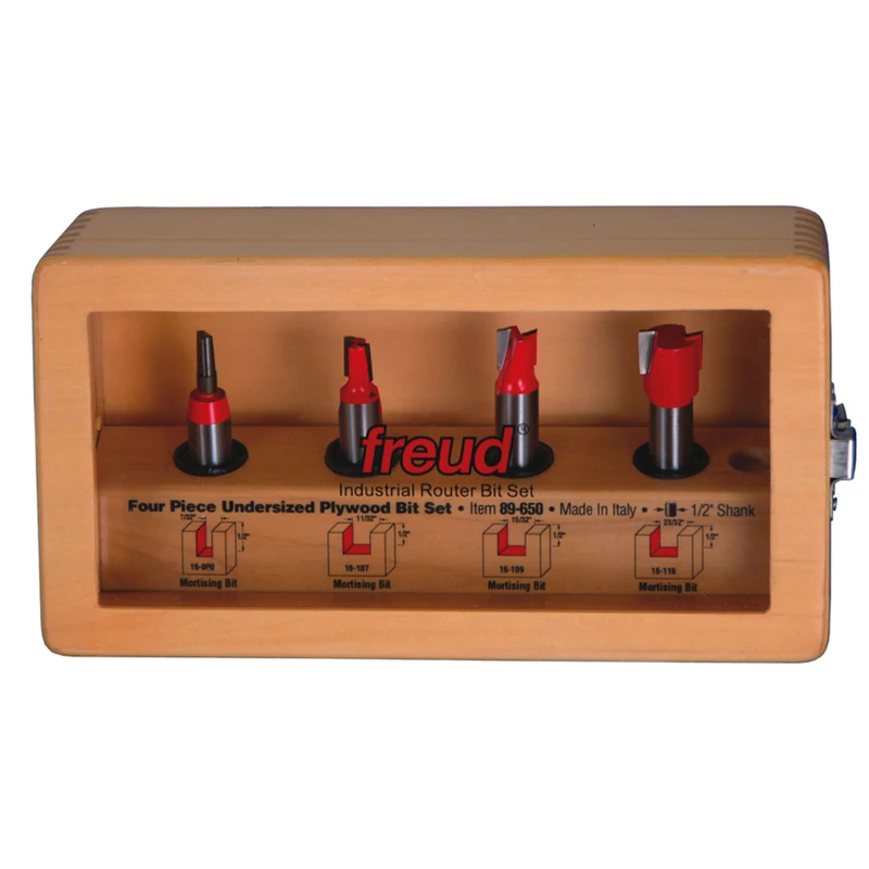 Undersized Plywood Drill Bit Set, 4 Pieces, Precision Cutting