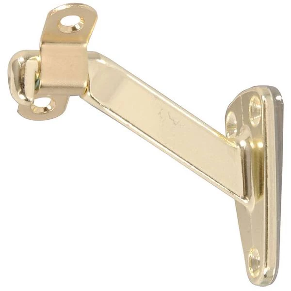 Handrail Bracket - Heavy Duty - Brass Finish 1Pk Hillman Shelf Brackets 851182