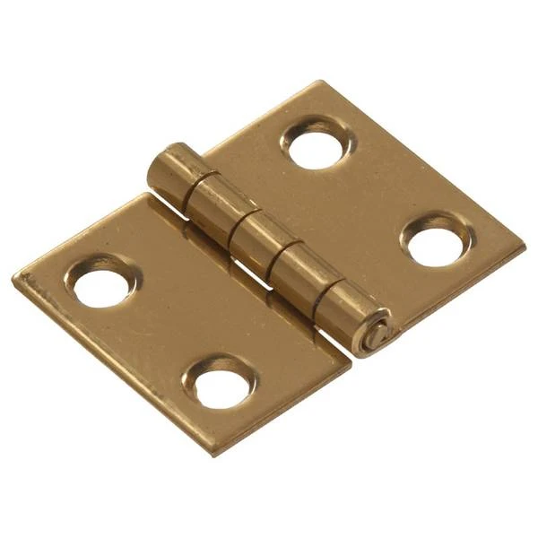 3/4" X 1" Solid Brass Broad Hinge, Bright Brass Finish By Hillman