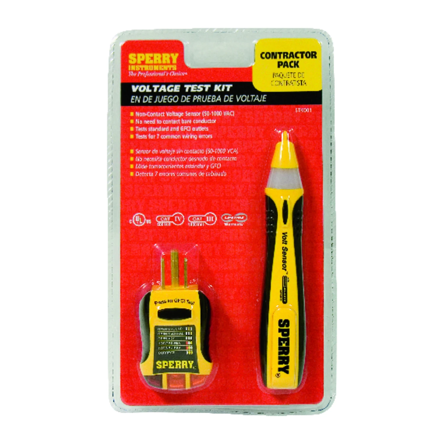 50-1000 Vac Voltage Continuity Tester With Audible Alert And Battery Included