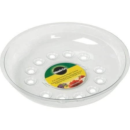 Miracle-Gro 6 In. Clear Plastic Flower Pot Saucer SMGCVSH06