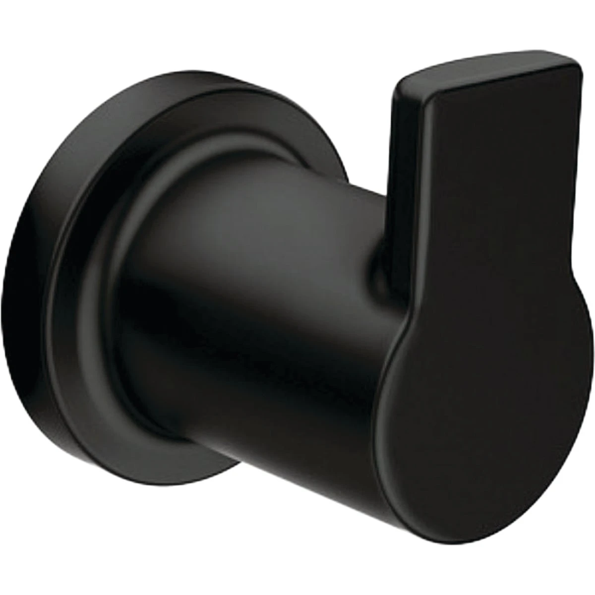 Rinza Single Robe Hook, Matte Black, Model Y1103bl, Durable Zinc Construction