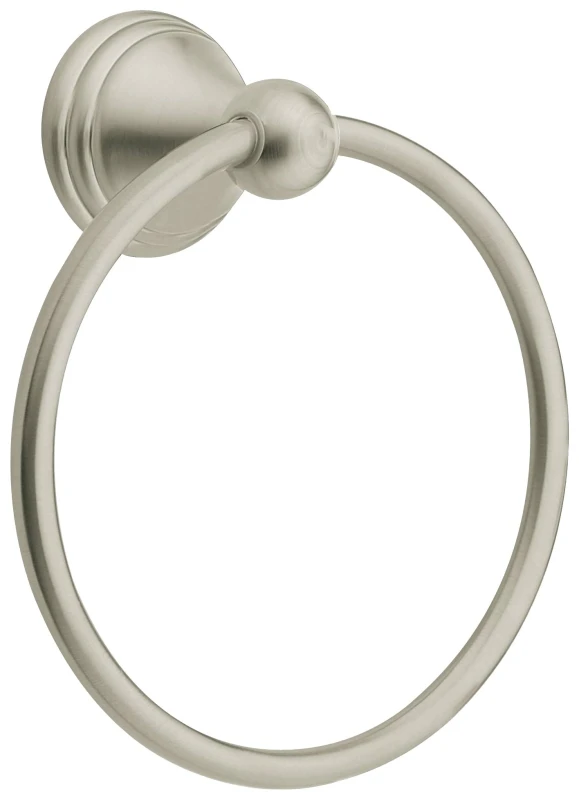 Preston Brushed Nickel Towel Ring, 6.25 In. Diameter, Die Cast Zinc