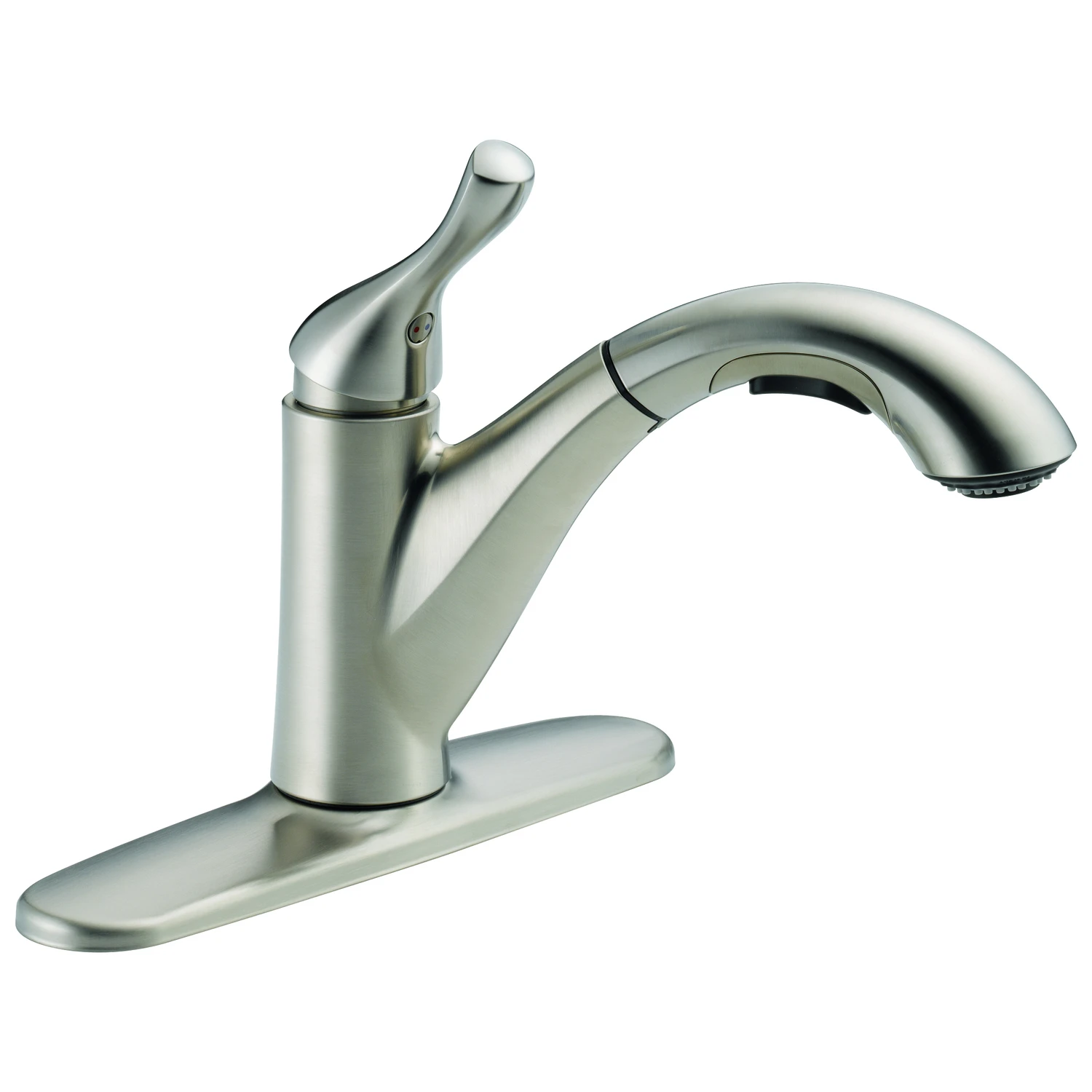 Grant Single Handle Kitchen Faucet with Pull-Out Spray in Stainless Steel Finish