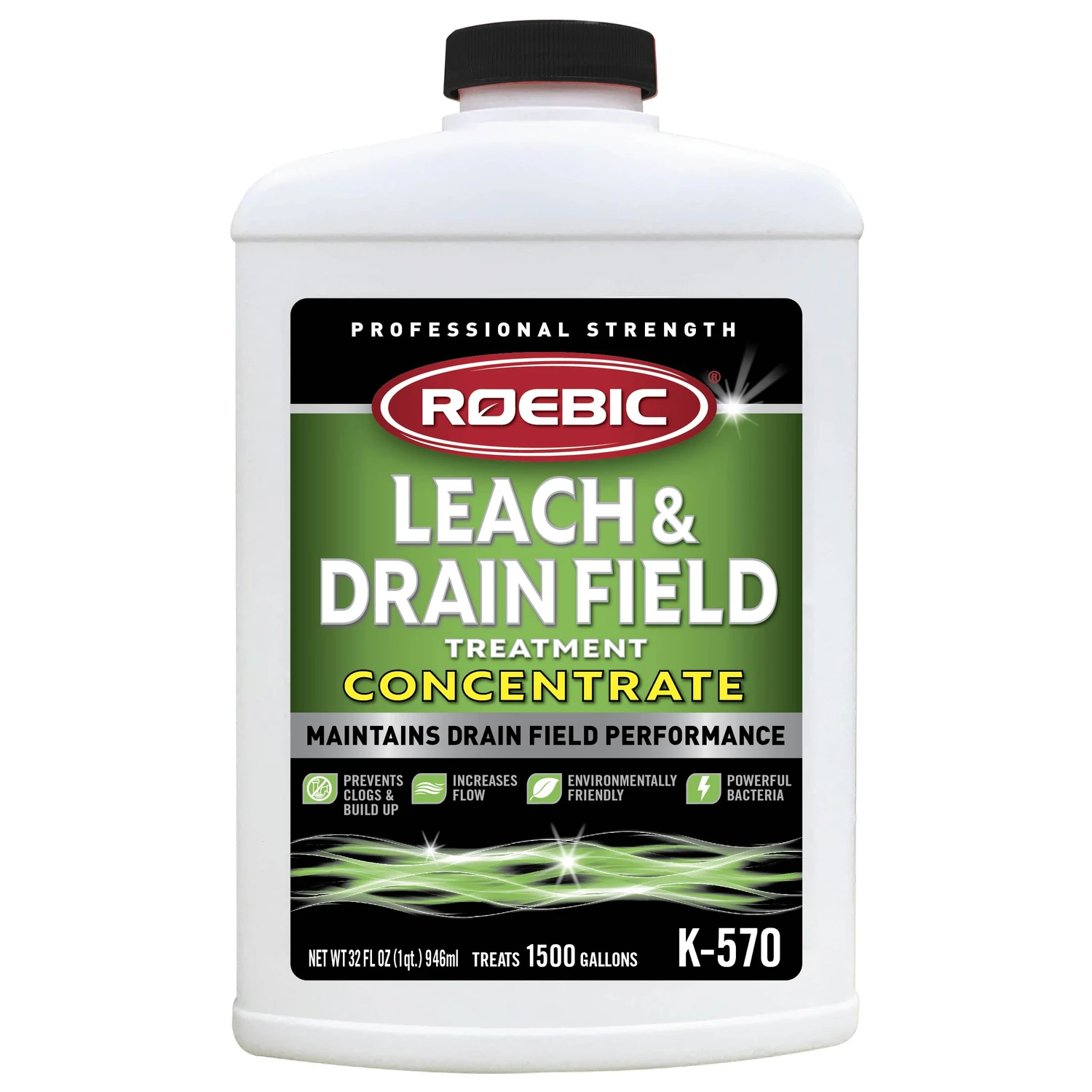 K-570 1 Quart Concentrate Septic Tank Treatment For Leach And Drainfield