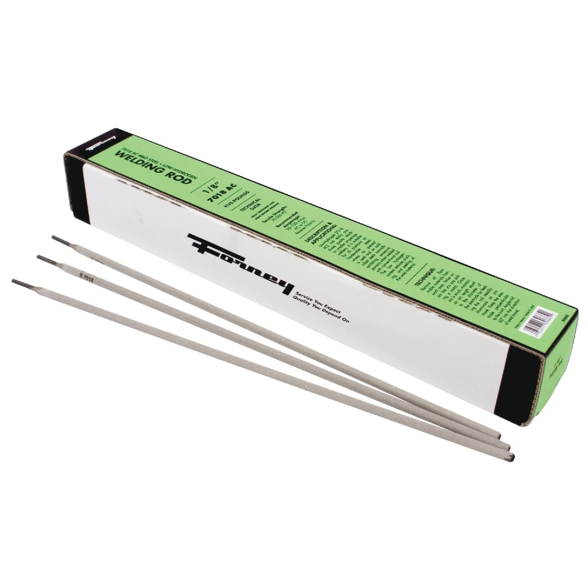 E7018 Ac Low Hydrogen Welding Rod, 1/8 In. Diameter, 10 Lb. Pack