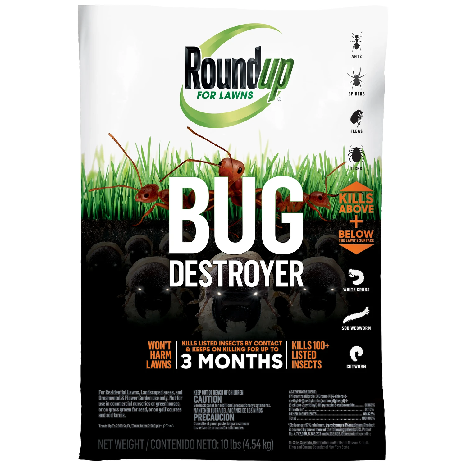 For Lawns Bug Destroyer Granules Insect Killer 10 Lb - Effective Lawn Protection