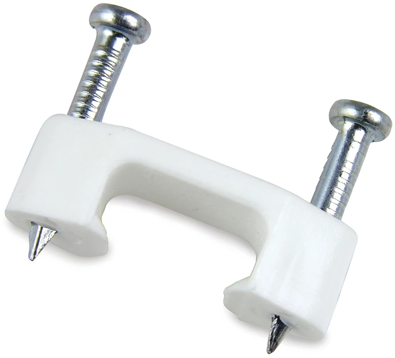1/2-In. Plastic Clip-On Cable Staples, 25-Pack