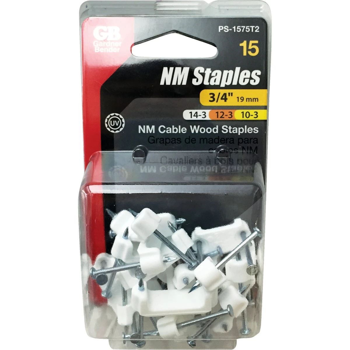 Gardner Bender 3/4 in. W Plastic Insulated Cable Staple 15 pk