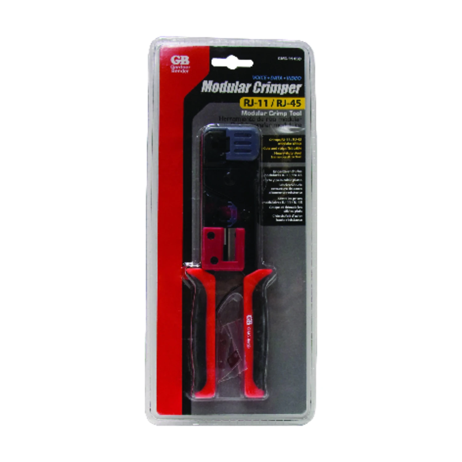 Gardner Bender 2.25 in. Telephone Crimp Modular Plug Tool Black/Red 1 pk
