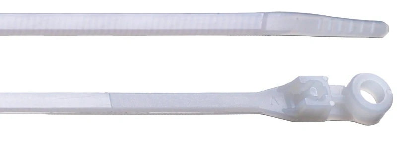 Mounting Cable Tie, Nylon, White, 8-In., 100-Pk.