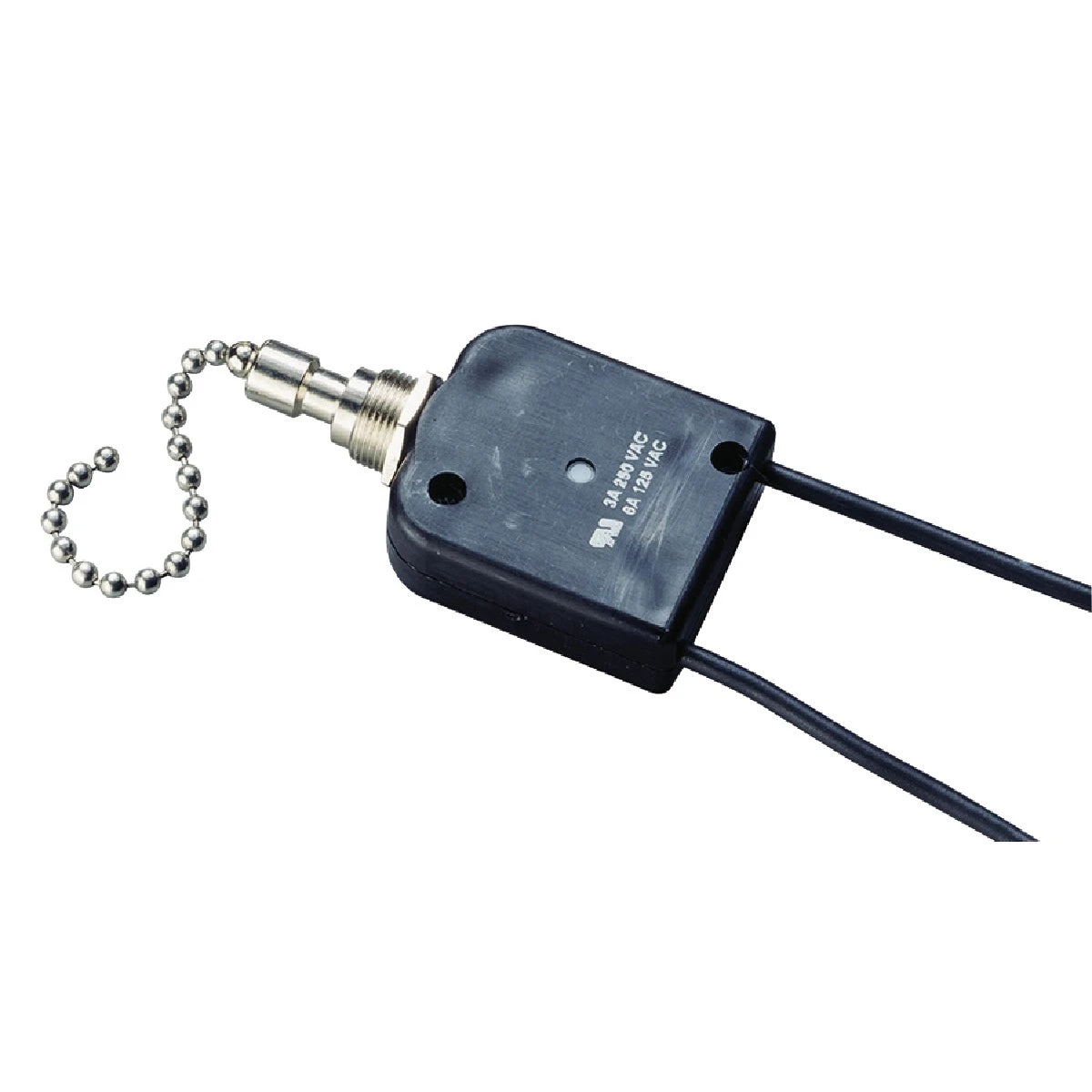 Gardner Bender 6 amps Pull Chain Switch Black/Silver 1 pk