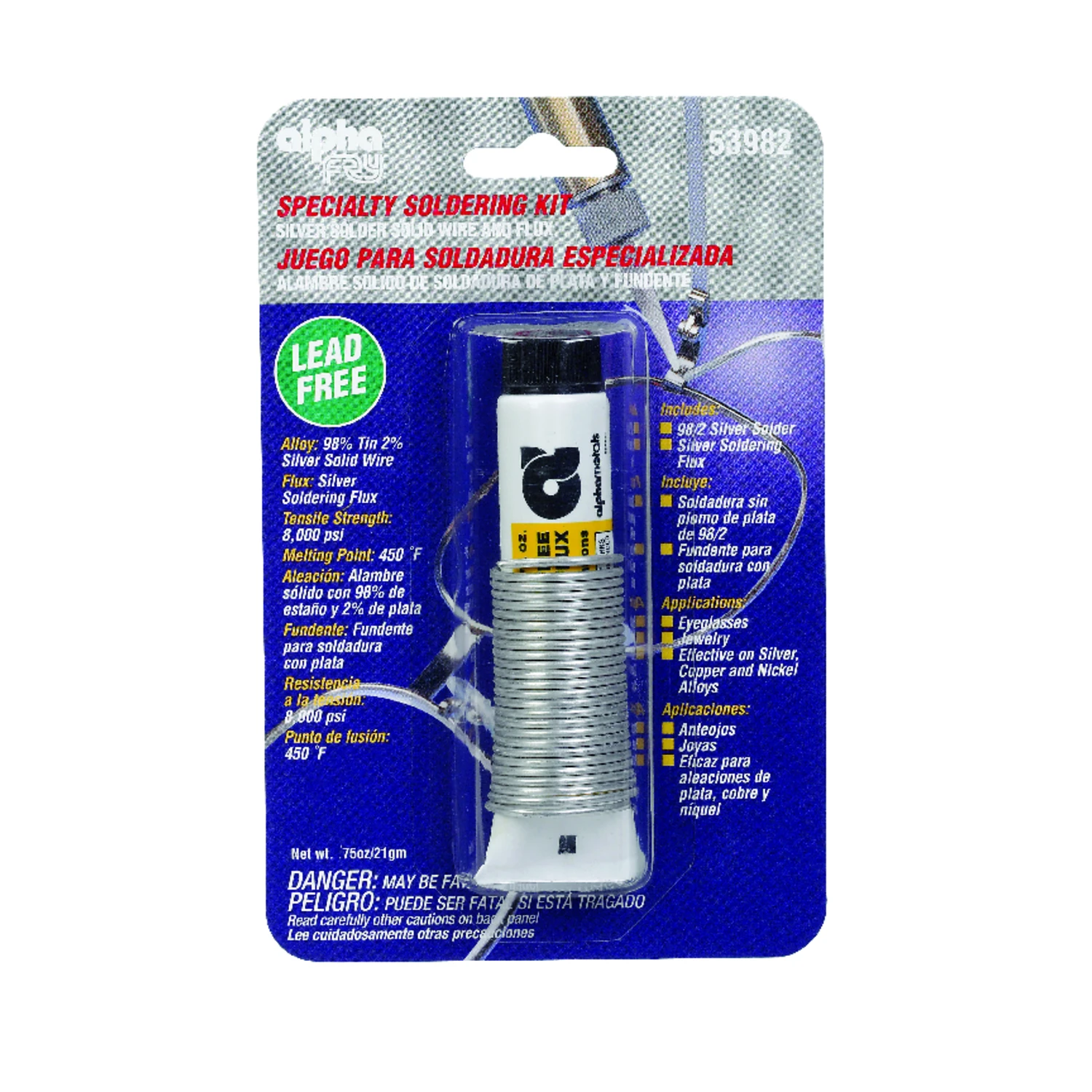 3/4 Oz Lead-free Soldering Kit 0.062 In. Diameter Tin/silver