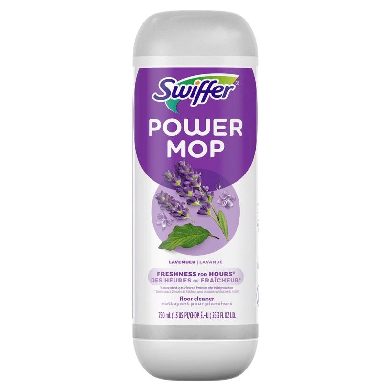 Power Mop Cleaning Solution, Lavender Scent, 0.75L