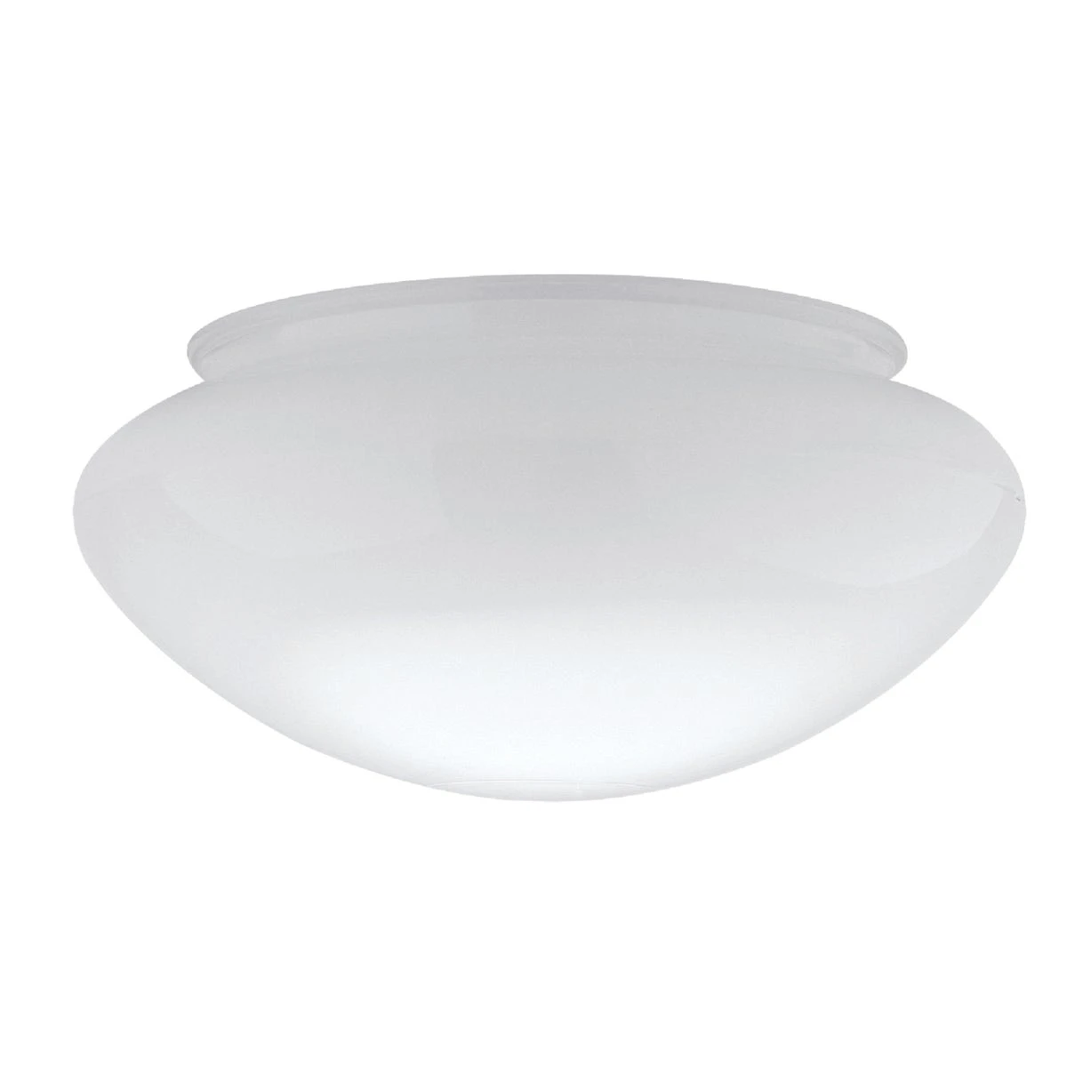 Mushroom Ceiling Shade, White, 6-In. Fitter x 8-In. Dia.
