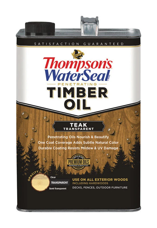 Penetrating Timber Oil Exterior Wood Protector Teak Transparent 1 Gallon