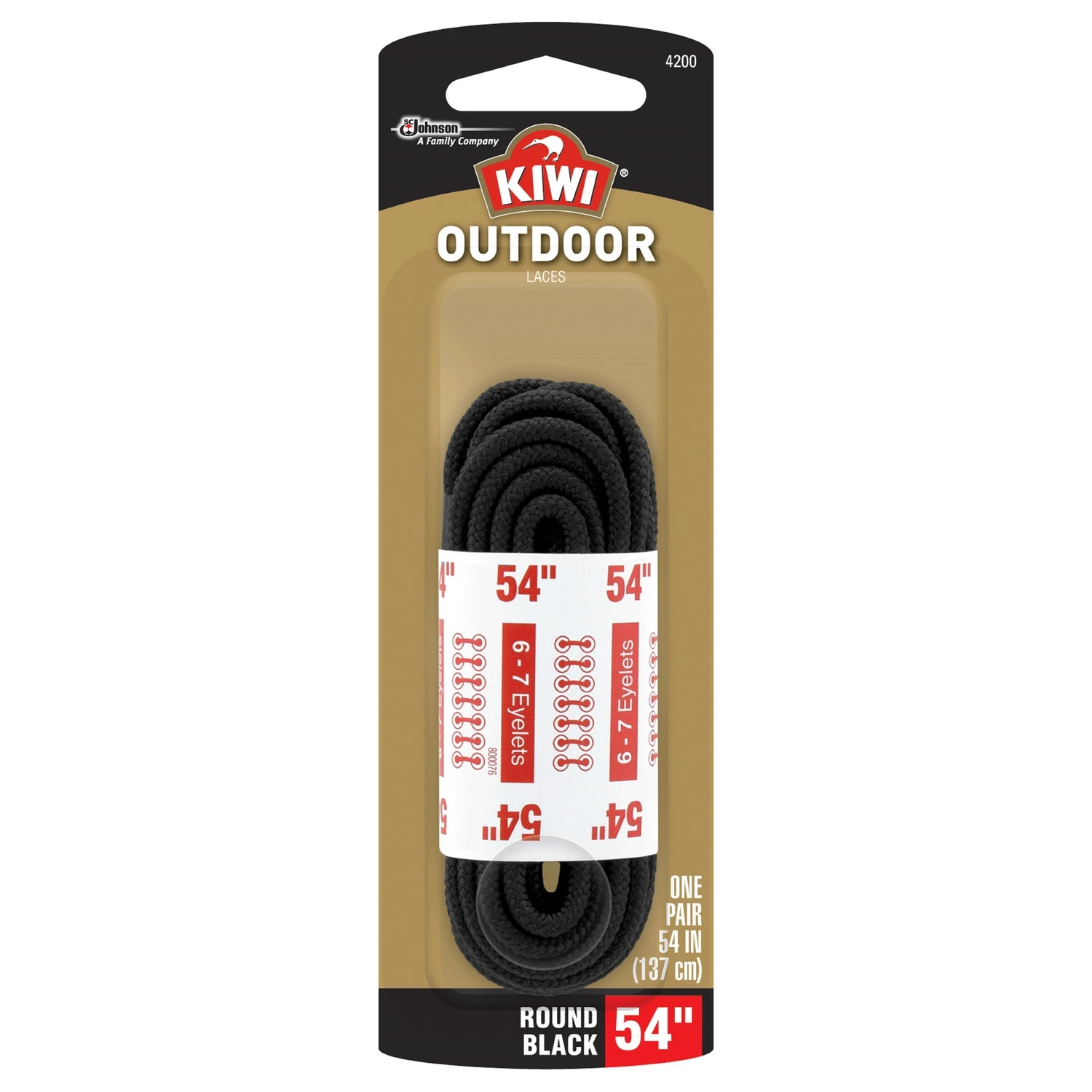 Outdoor 54 In. Black Round Boot Laces - Durable And Versatile