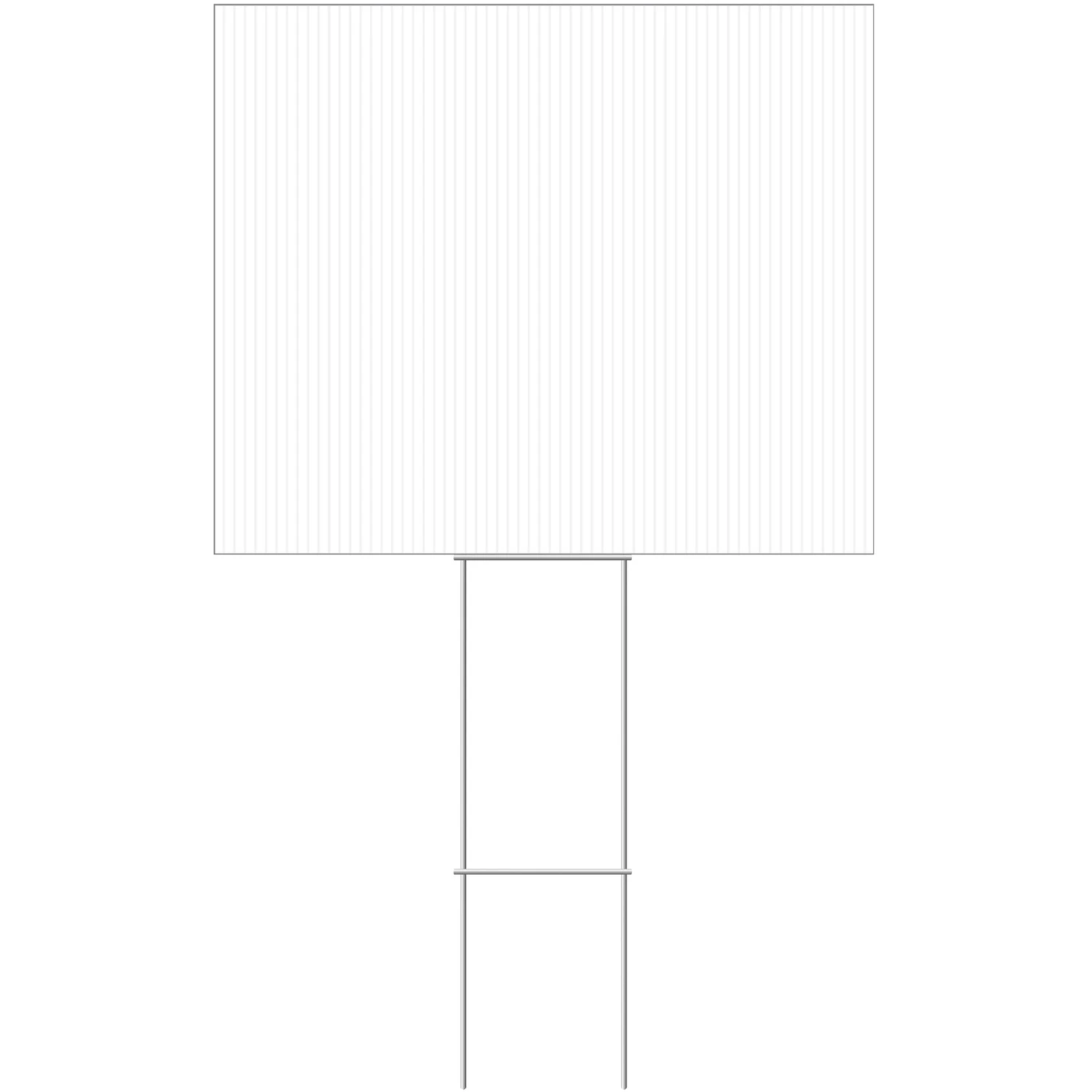 White Blank Sign 20 In. H X 24 In. W Durable Plastic
