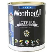 Platinum WeatherAll Exterior House Paint and Primer Black Satin Acrylic 1 Quart