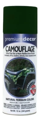 Premium Decor Spray Paint, Camouflage Forest Green, 12 Ounce Can