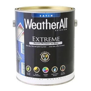 Platinum WeatherAll Exterior House Paint & Primer, Hunter Green Satin Acrylic, 1 Gallon