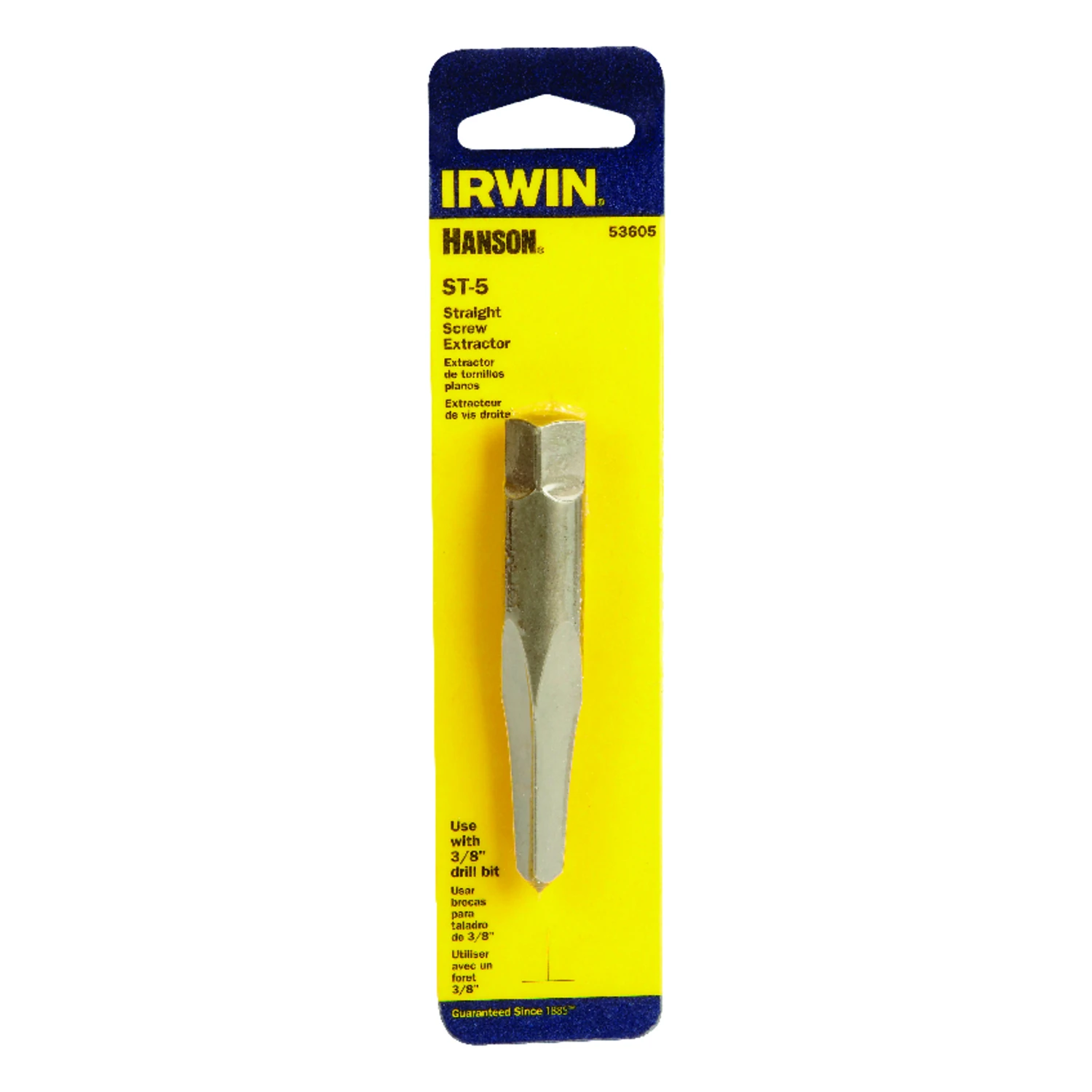 Hanson 3/8 In. X 3/8 In. D Carbon Steel Straight Screw Extractor 7 In.