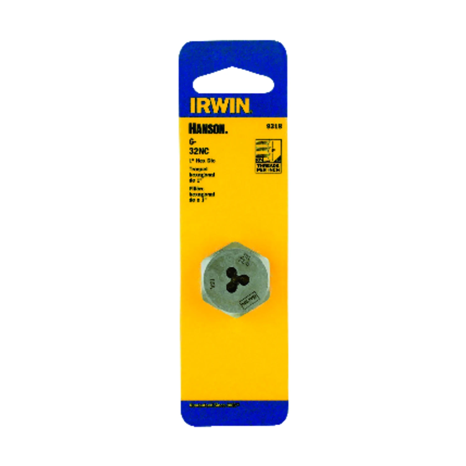 Hanson High Carbon Steel Sae Hexagon Die 6-32nc 1 Inch