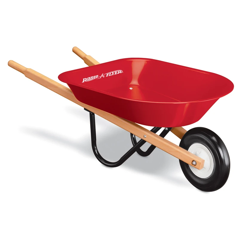 Kids' Mini Toy Wheelbarrow, Steel Construction, 20" X 16" X 4"