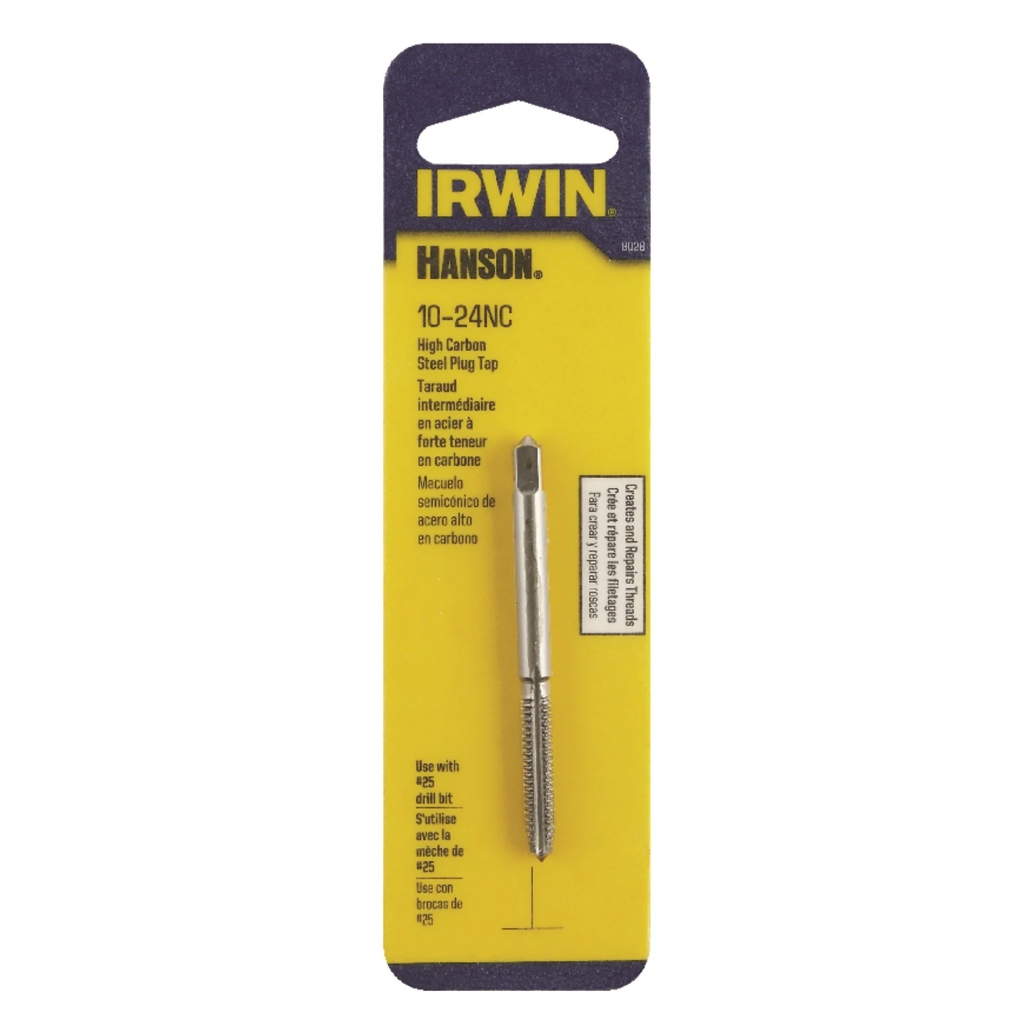 Hanson High Carbon Steel Sae Plug Tap 10-24nc For Efficient Threading