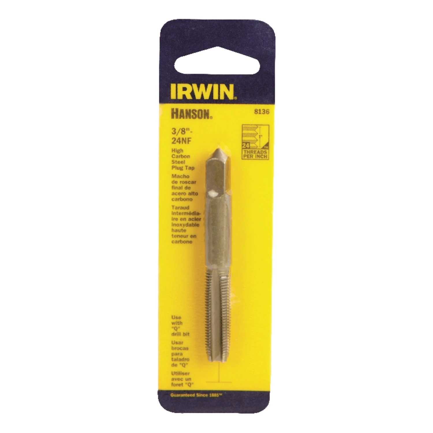 Fractional Tap 3/8 Inch by 24 Threads Per Inch