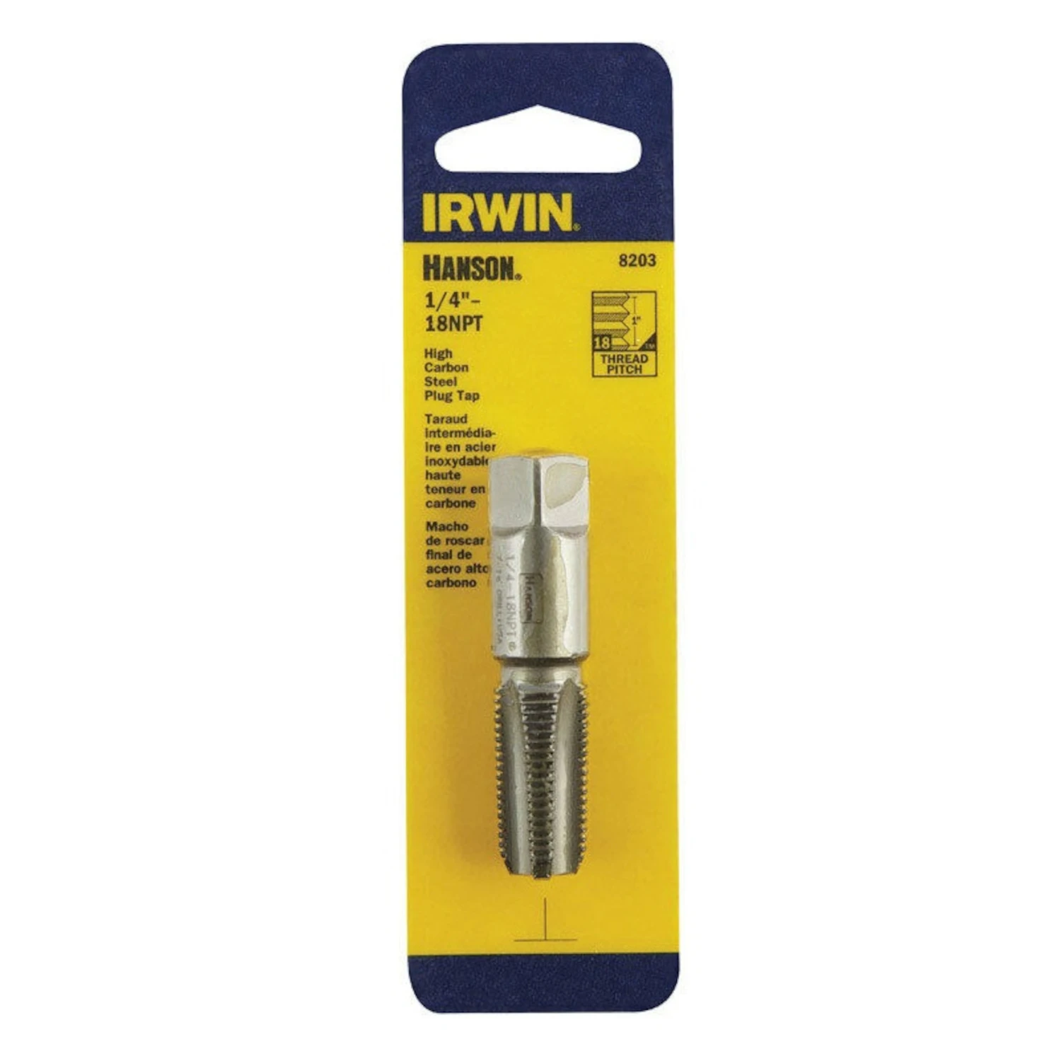 Hanson High Carbon Steel Sae Plug Tap 1/4 In. X 18 Npt - 1 Pc