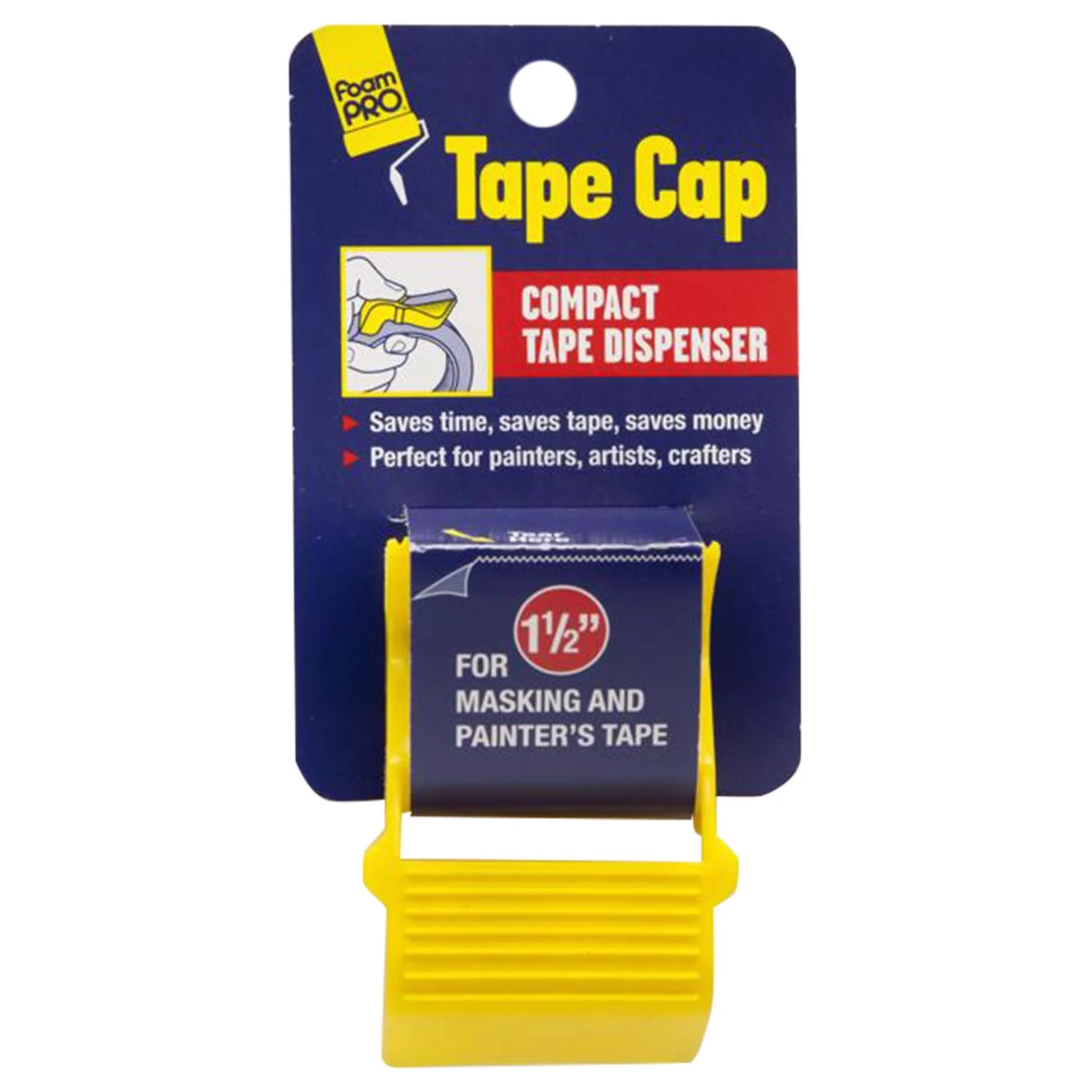 Compact Tape Dispenser, Fits 1-1/2-In. Masking & Painter's Tape Rolls