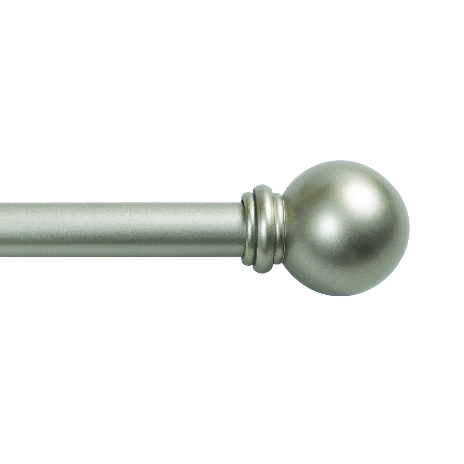 Chelsea 48 In. To 86 In. 5/8 In. Silver Curtain Rod With Ball Finials