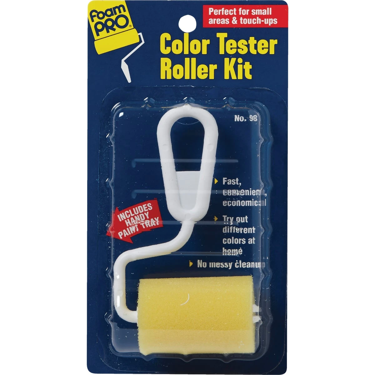 Color Tester Roller Kit - 3 In. Foam Roller Cover & Frame With Tray