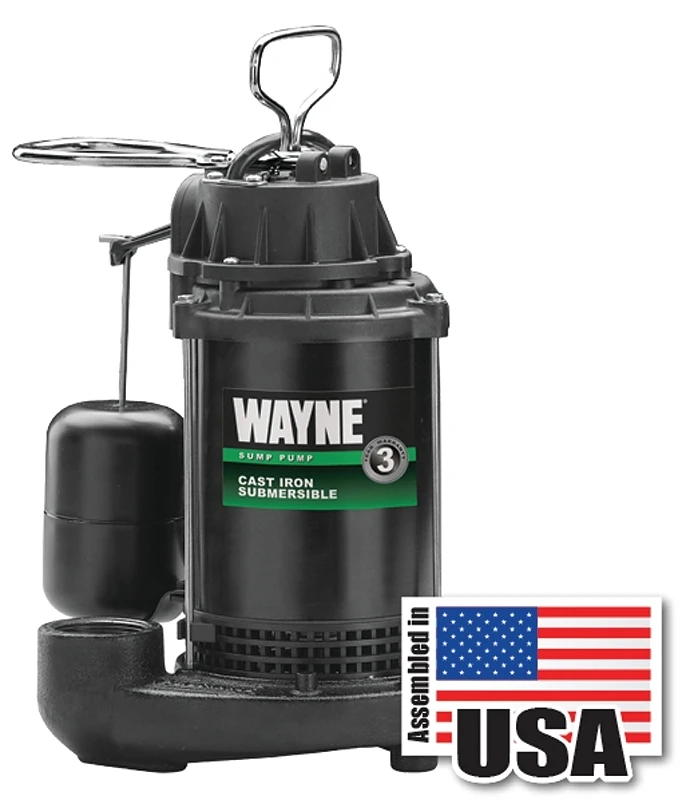 1/3 Hp Cast Iron Submersible Sump Pump Cdu790 With Vertical Float Switch