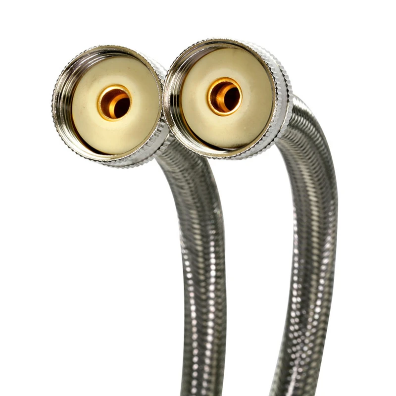 3/4 X 3/4 In. Hose Fitting X 60 In. L Braided Stainless Steel Washing Machine Hose (2-pack)