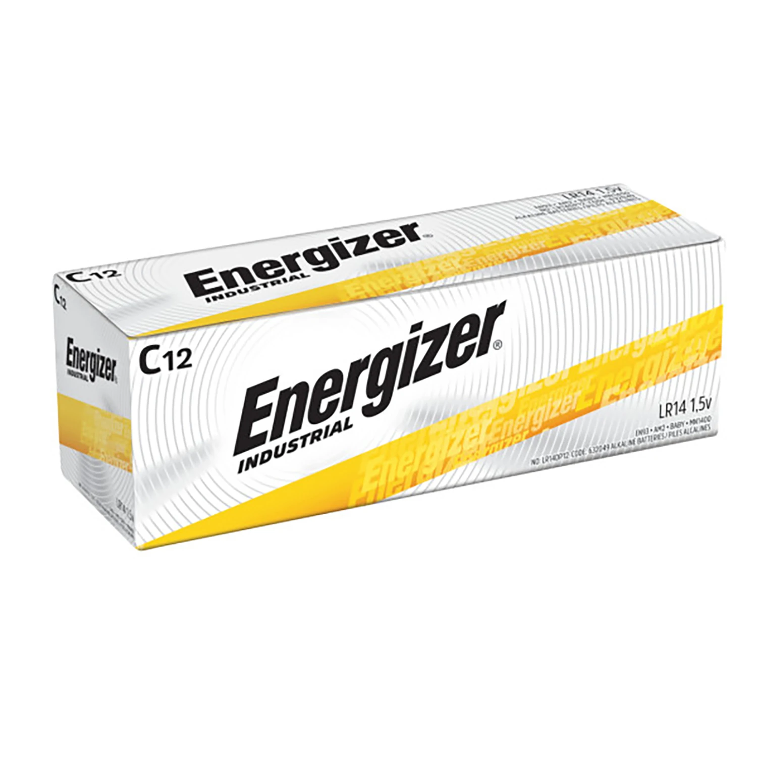 Industrial C Alkaline Batteries 12 Pk, 1.5v, En93, 8350 Mah, Boxed