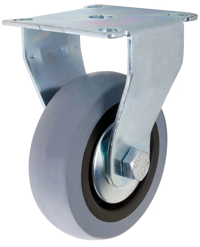 TPR Rigid Caster, Gray, 3 In.