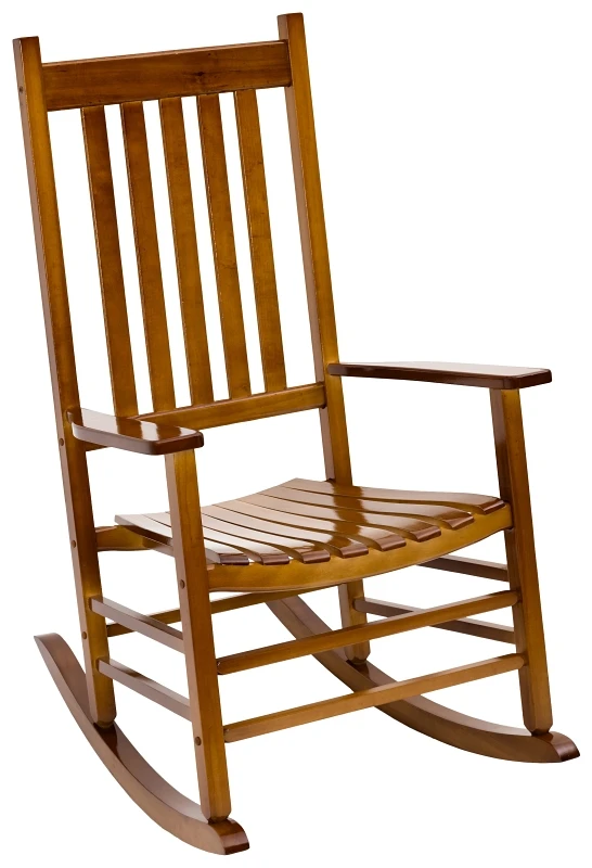 Natural Wood Mission Rocking Chair, Model Kn-28n, Outdoor Patio Furniture