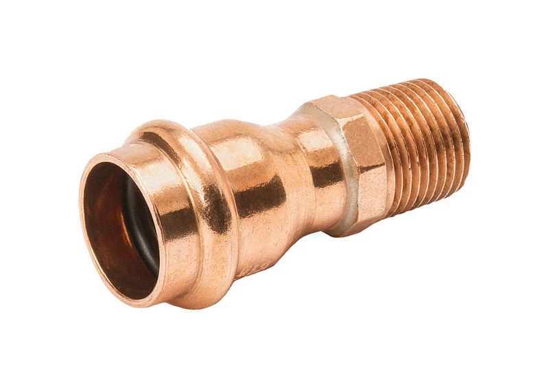 Copper Pipe Adapter, 1/2 x 3/4 In. Press by Male