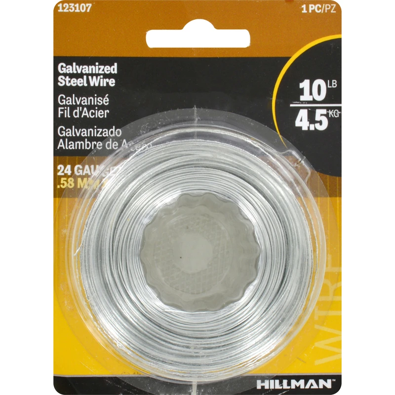 24-Gauge Galvanized Steel Wire, 250 Feet Length, Rust-Resistant