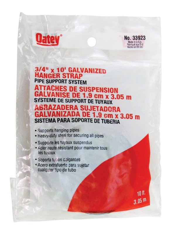 10 Ft. Galvanized Steel Hanger Strap, 3/4 Inch Thickness
