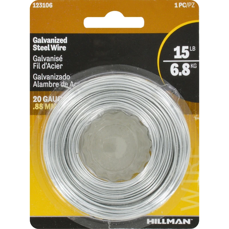20-Gauge Galvanized Steel Wire, Single Coil, 175 Feet Length
