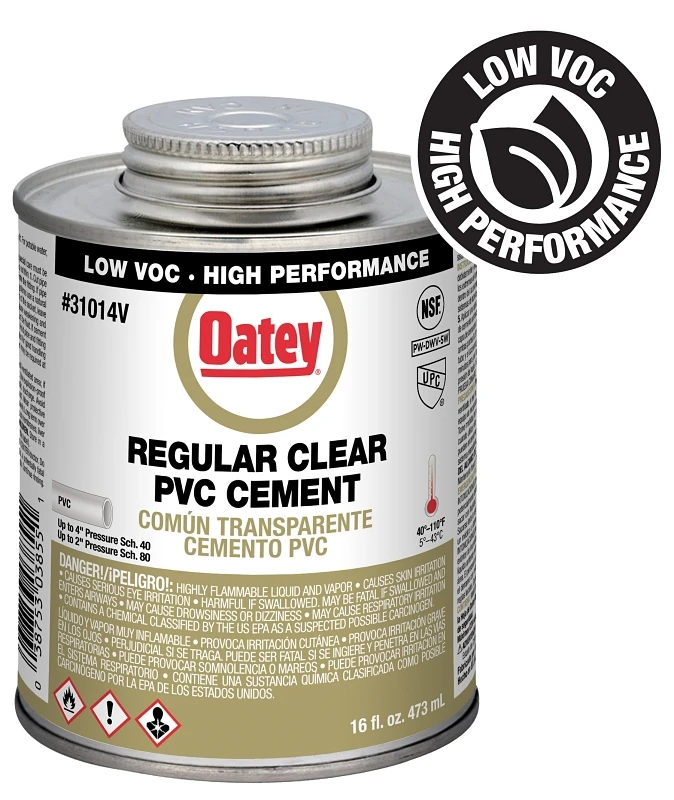 Clear PVC Pipe Cement, 16 oz.