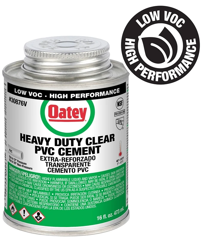 Clear Heavy-Bodied PVC Pipe Cement, 16 oz.