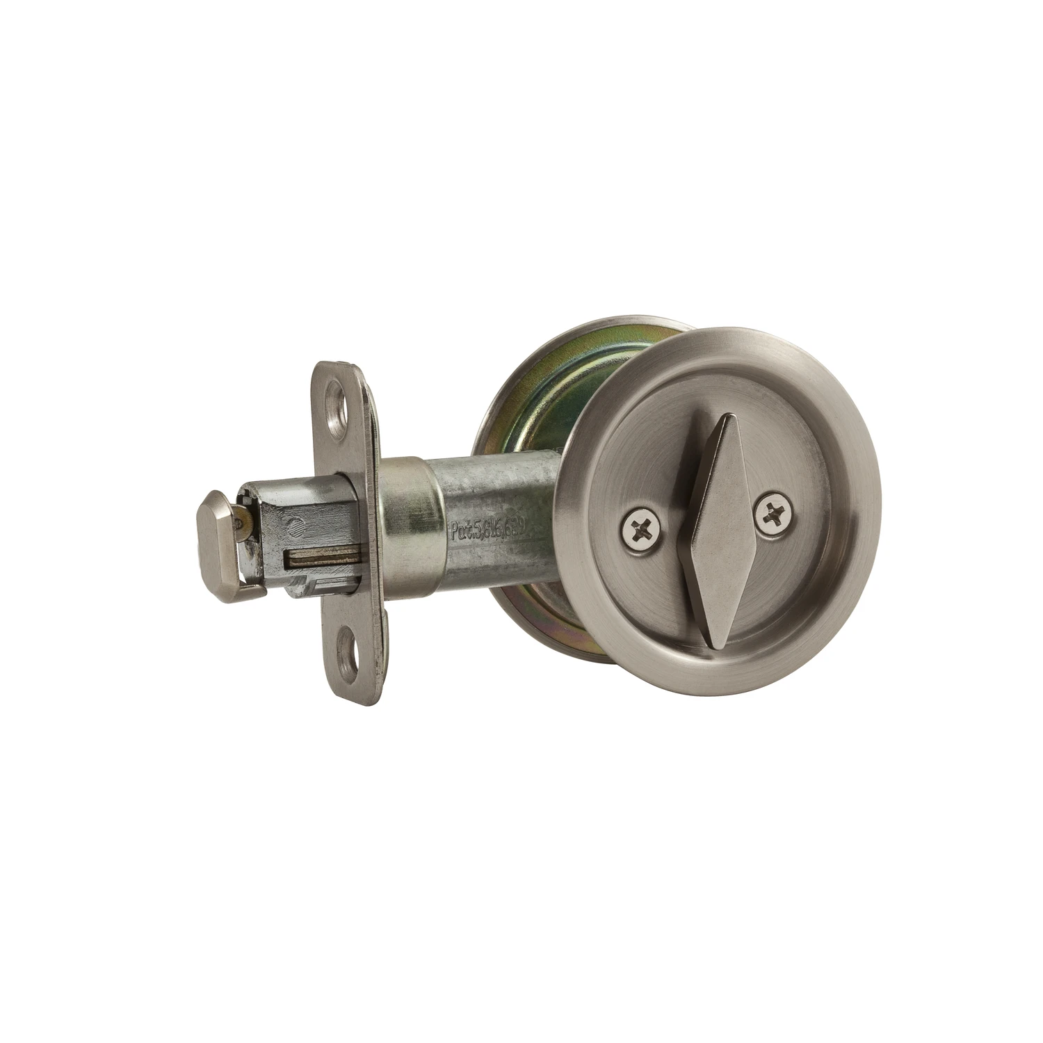 Pocket Door Latch, Satin Nickel