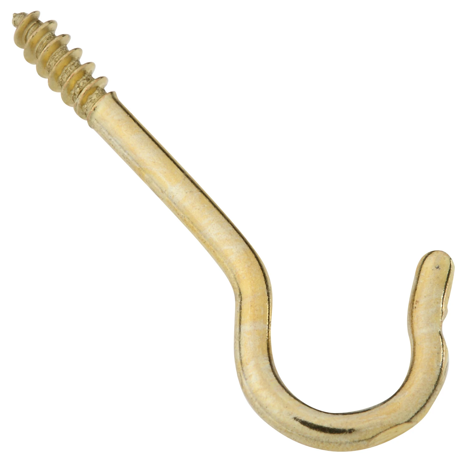 Ceiling Hook, Solid Brass, 1-11/16 In., 6-Pk.